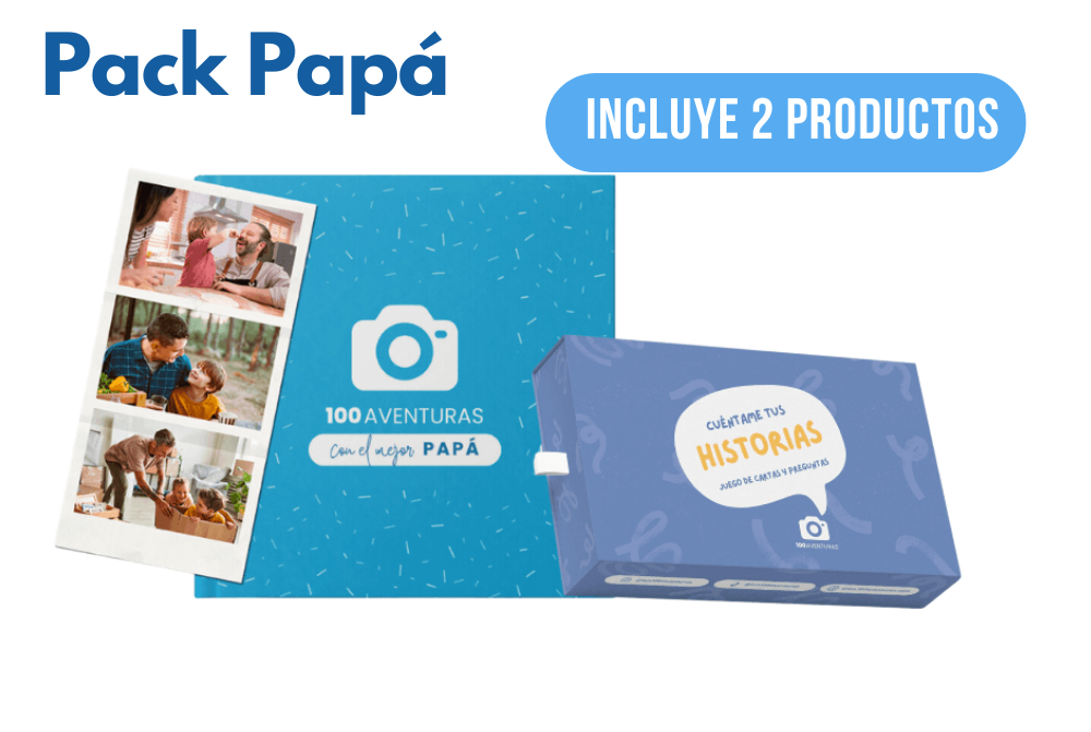 Pack Mejor Padre | Libro 100 Aventuras con el Mejor Papá + Cartas Cuéntame Tus Historias